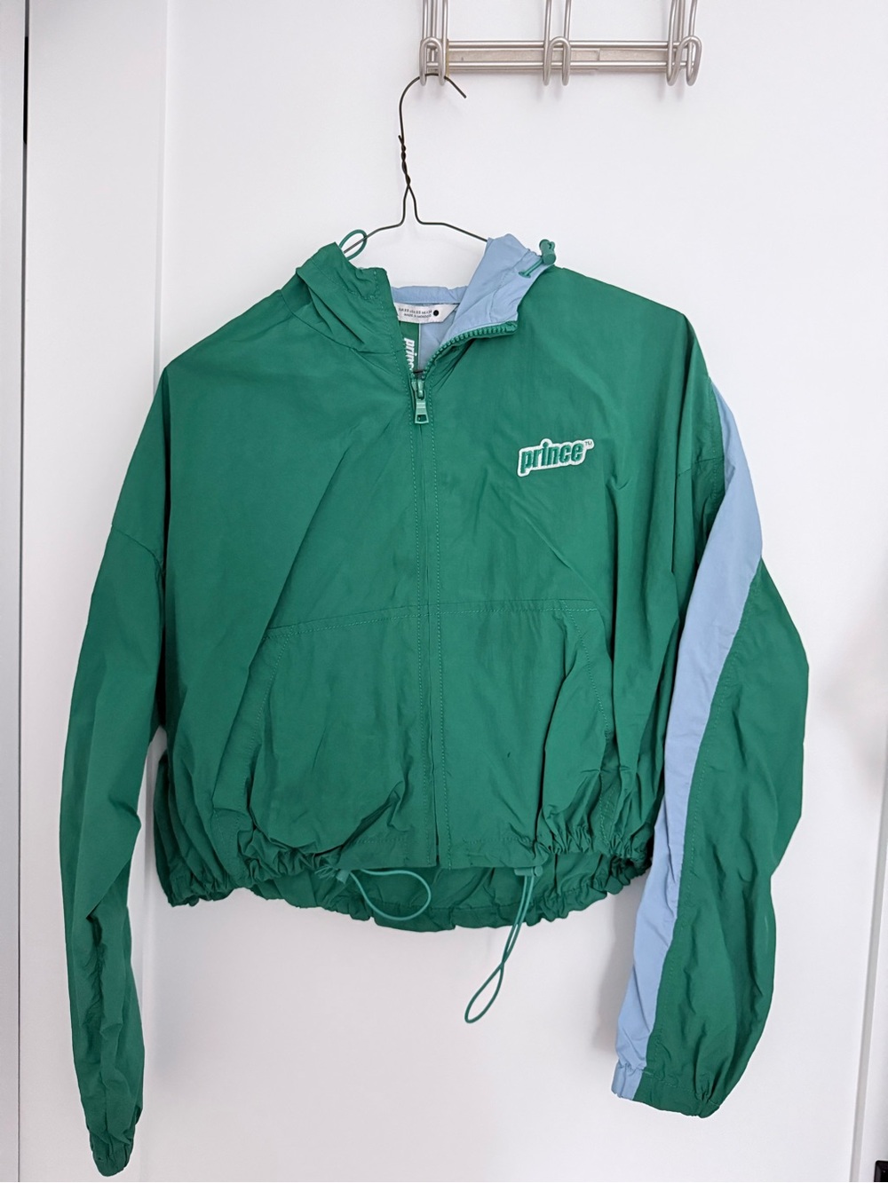 Zara x Prince Zipup Green/Light Blue Jacket with Hood